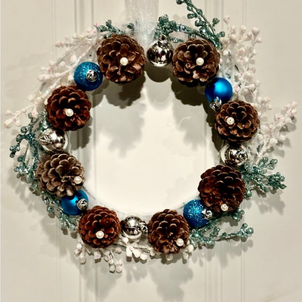 Icicles and Pinecones Whimsical Wreath